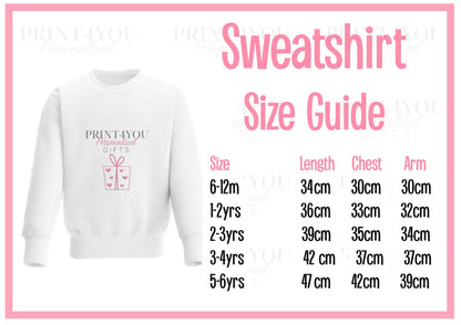 Personalised unicorn alphabet sweatshirt in white cotton, 3-4 years size – Print4You Personalised Gifts